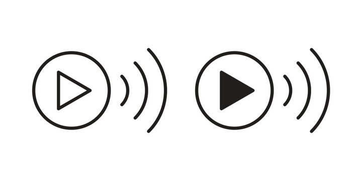 Livestream icon illustration for web design. filled flat icons