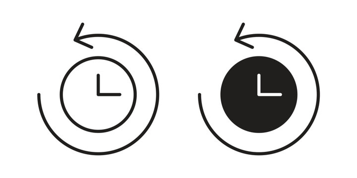 Past icon illustration for web design. filled flat icons