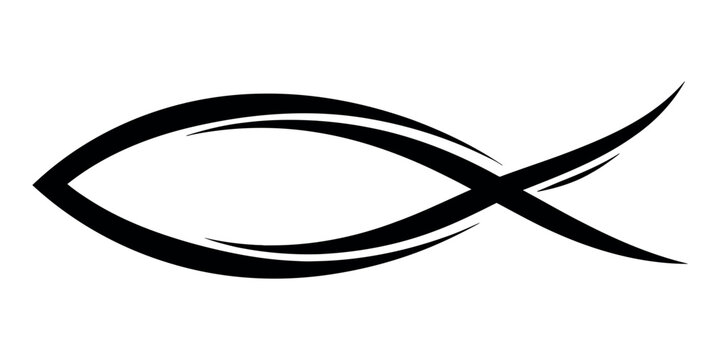 Ichthus symbol illustrating Christian faith, religion, and spirituality, a powerful graphic icon for beliefs and worship