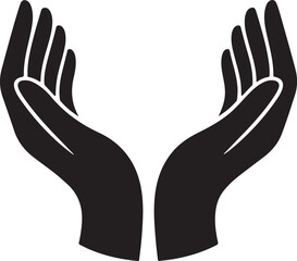 Obraz premium Two open palms facing each other symbolizing unity and connection