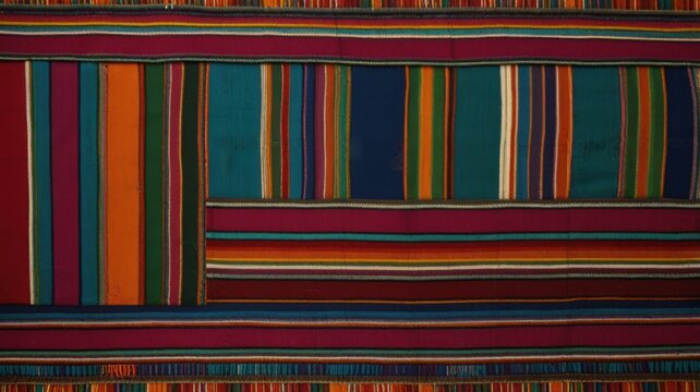 Aguayo Material Bolivia Peru Fabric Background Traditional Aguayo Lliclla Wool Weaving