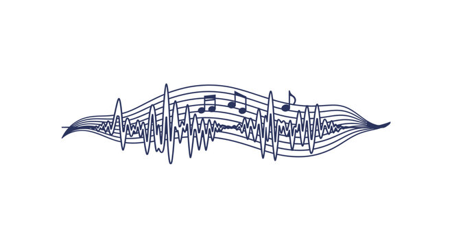 music waveform, sound wave, audio visual
