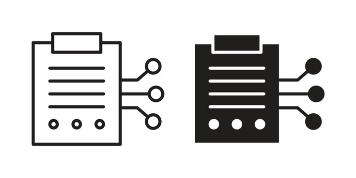 Smart contract icon illustration for web design. filled flat icons