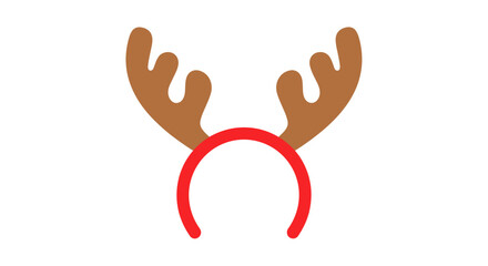 Fototapeta premium Whimsical reindeer antlers on a festive red headband a playful christmas accessory for holiday celebrations parties