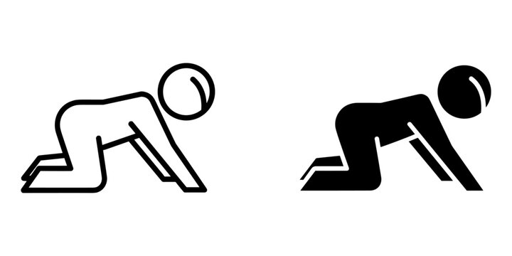 man doing push-ups and sit-ups exercise flat design vector illustration