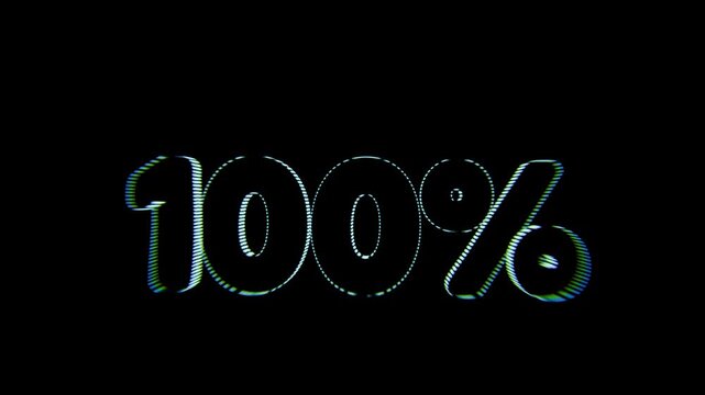 countdown percentage timer loading animation, on black background, content creator, game streaming animation
