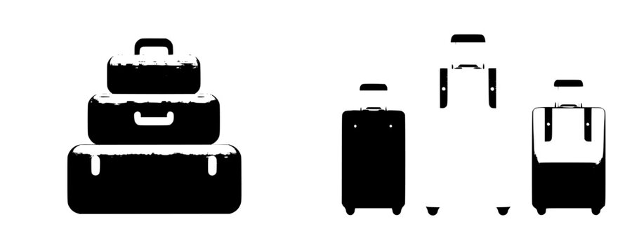 Vintage Voyage: A Stack of Yellow Suitcases