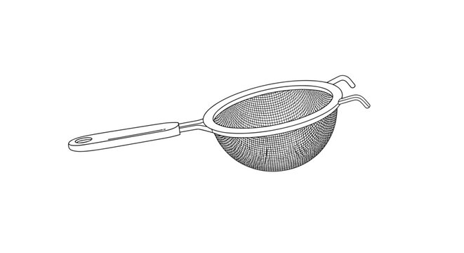 Mesh kitchen strainer with handle 2.