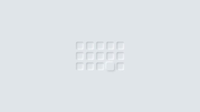 Minimalist White Grid of Rounded Squares in Neumorphism Style