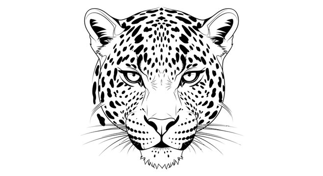 leopard face illustration