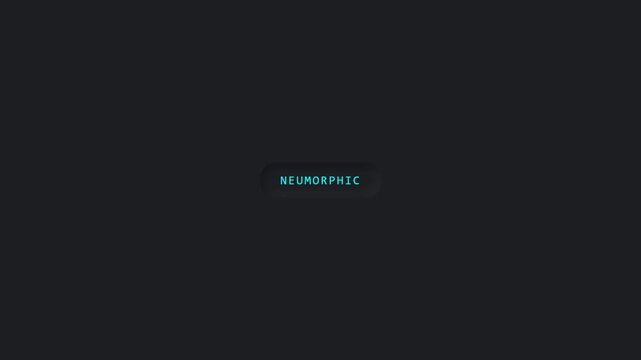 Neumorphic Design Interface: "NEUMORPHIC" Text on Dark Grey