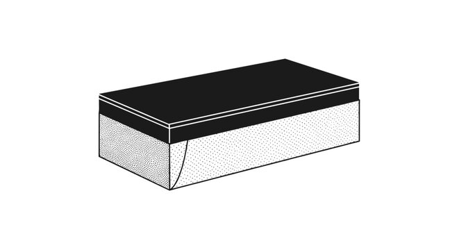 Black and white rectangular metal box.