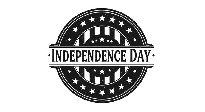 Independence Day badge with stars and American flag