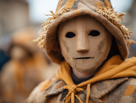 festival portrait of a masked figure