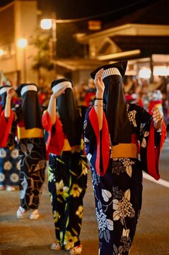 西馬音内盆踊り　秋田県羽後町　traditional japanese dance festival