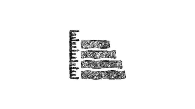 Sketch stratigraphy icon animation - smooth progressive reveal