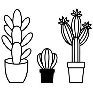 A vector illustration of a pink cactus in a decorative flowerpot featuring spring blossoms and purple hyacinth petals isolated on a floral garden background