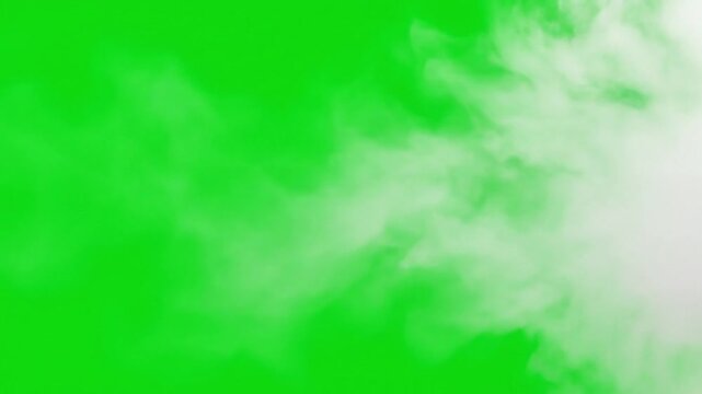 Cinematic VFX smoke transition effect thick white smoke sweeping horizontally across the frame creating a dramatic reveal effect natural fluid motion swirling organic smoke patterns dense opaque cloud