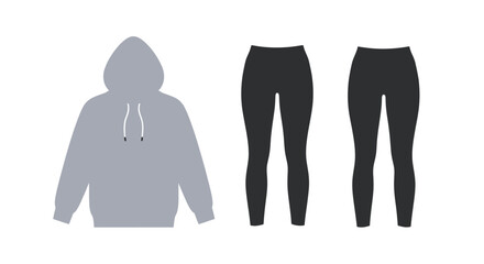 Hoodie and leggings clothing set. © Janda