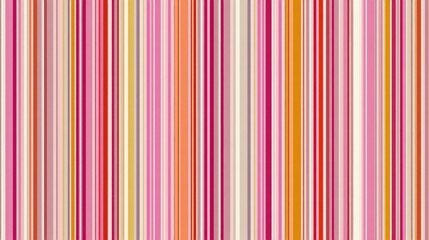 Colorful vertical striped illustration featuring alternating pink, magenta, orange, peach, and light cream thin stripes in a seamless retro textile design