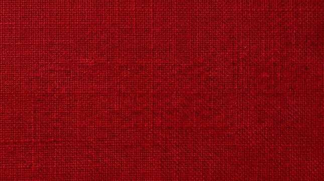 Red fabric background &ndash; seamless high resolution texture of textile material. Solid red canvas backdrop of woven linen cloth swatch.