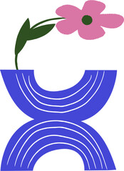 Obraz premium Flower Vase Geometric Cutout