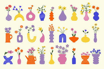 Plakat Vase Bouquet Set Modern