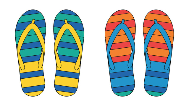 flip flops vector