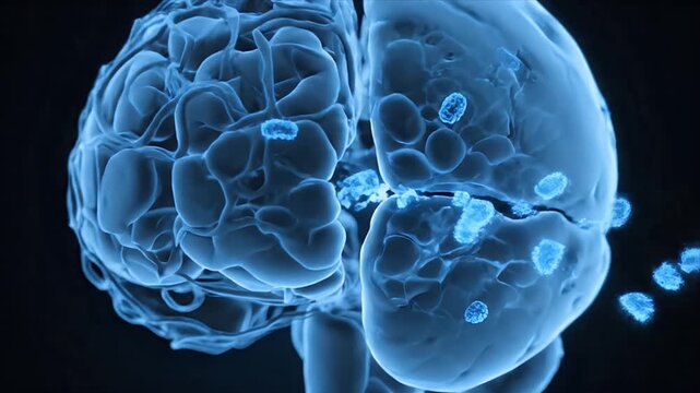 3D Rendering of Blood Platelets Aggregating and Circulating Within a Blood Vessel, Illustrating Coagulation Process for Medical Education