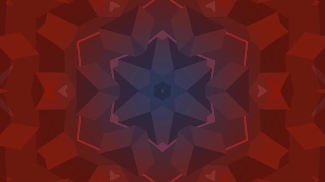 Red Geometric Pattern Animation with Shapes.