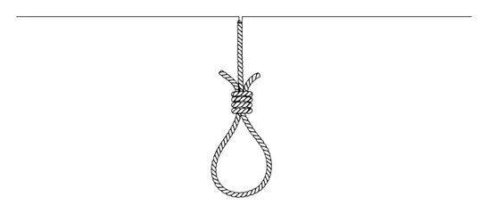 hanging rope noose line drawing © Wieslaw