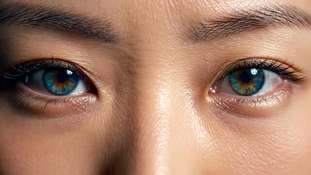 before and after eye makeup comparison.