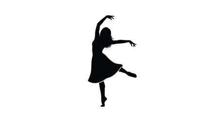 A graceful dancer captured in a striking black silhouette © MDHANZALA
