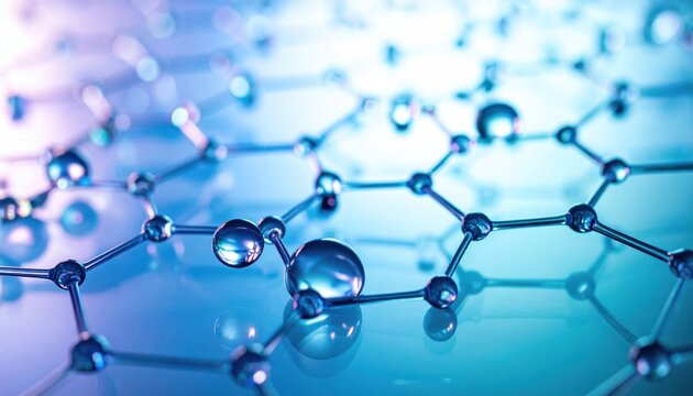Gleaming purified water droplets suspended in an intricate network of nanotubes, showcasing advanced scientific research and nanotechnology concepts.