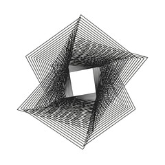 Geometric shape with intersecting lines. © Dahlia_Elma