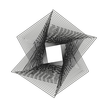 Geometric shape with intersecting lines.