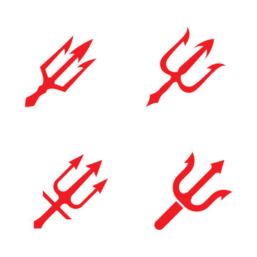 Electric Energy Trident Icon Badge
