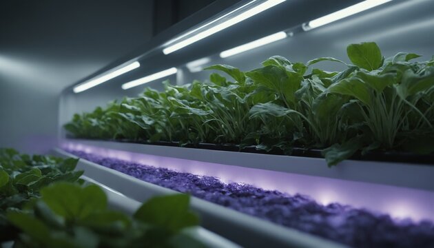 Futuristic Vertical Farm Hydroponic System Technology