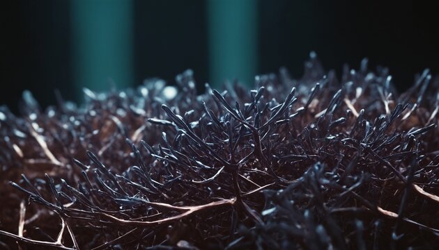 Abstract Quantum Nanotech Bioluminescent Crystalline Structure