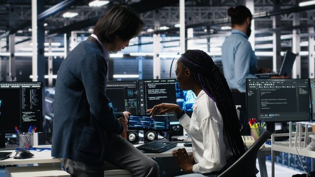 Senior engineer and trainee in data center working on neural network software development. Lead programmer and intern in server room implementing machine learning technology using PC, camera A