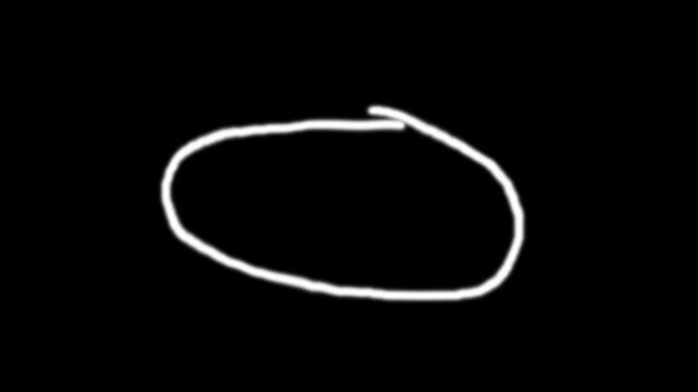 White oval shape hand drawn sketch doodle art ideal for minimalist designs, educational content, graphic overlays, or creative projects. Alpha