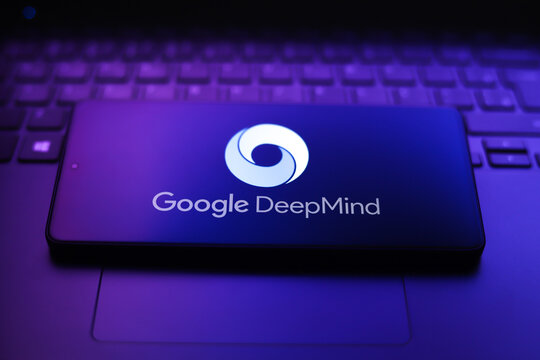The Google DeepMind logo appears on a smartphone screen in this photo illustration in Ontario, Canada, on March 16, 2026
