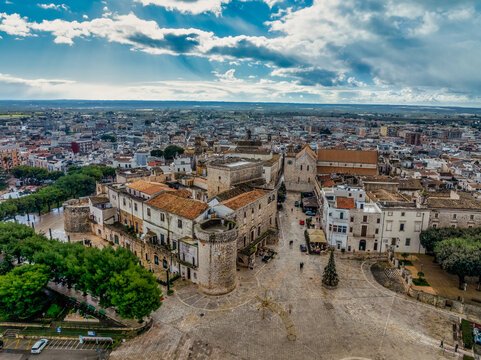 Aerial Conversano Travel: Explore the 11th-Century Fortress, Iconic Rose Windows, and the Baroque Portals of Italy&rsquo;s Majestic City of the Count