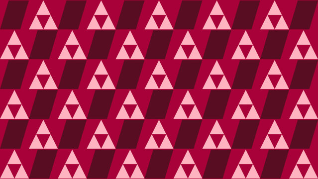 Burgundy and Pink Triforce Pattern