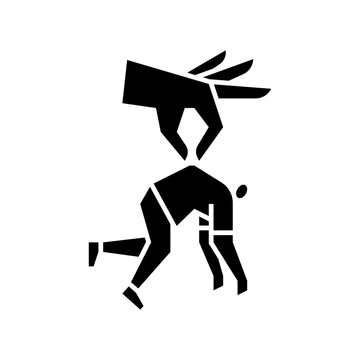 forced out glyph icon. forced out illustration.
