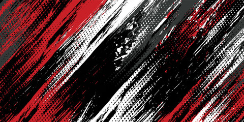 Gaming esport background striking stripes electric banner vector illustration design red black grunge brush wing comic pattern modern abstract concept livery stripes decal paint splash splatter.eps 10 © Samsul