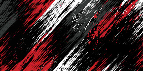 Gaming esport background striking stripes electric banner vector illustration design red black grunge brush wing comic pattern modern abstract concept livery stripes decal paint splash splatter.eps 10 © Samsul