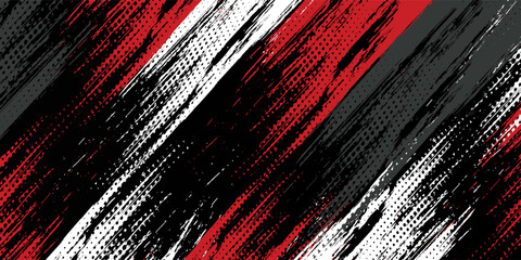Gaming esport background striking stripes electric banner vector illustration design red black grunge brush wing comic pattern modern abstract concept livery stripes decal paint splash splatter.eps 10 © Samsul