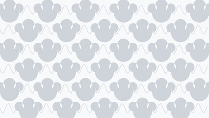 Fototapeta premium Seamless Soft Gray Pet Paw Pattern Background