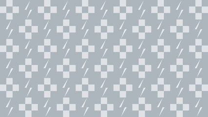 Obraz premium Geometric Pattern with Crosses and Raindrops on Light Grey Background
